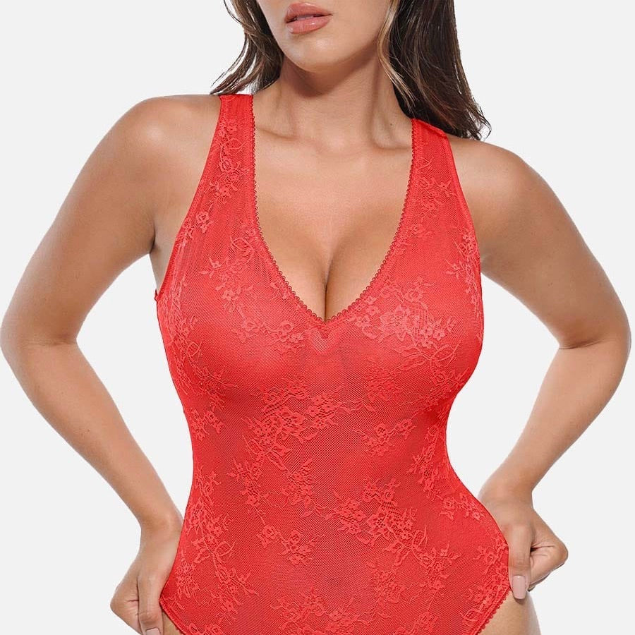 body dentelle bodladies framboise