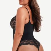Body dentelle pointu bodladies ébène
